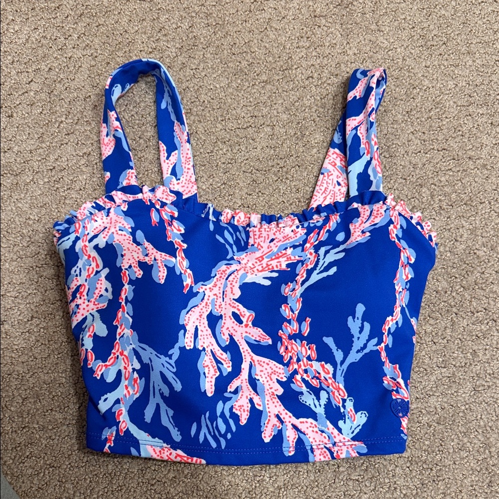 Lilly Pulitzer Lexletic Coral Print Crop Top